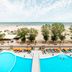 Hotel Bavaria Blu in Mamaia with seaside pools, beach umbrellas, and a wide ocean view