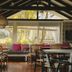 Club Seabourne Hotel in Culebra open-air lounge with tropical garden views and wicker seating
