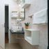 Agriturismo Serafina, Otranto: compact bathroom with sink, mirror cabinet, towel shelf and wall-mounted towel rack