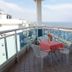 Hotel Caravelle in Jesolo balcony with table, chairs and panoramic beach and sea view