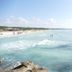 Finca Sa Carrotja in Ses Salines near a calm turquoise beach and sandy shoreline
