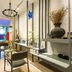 Home++ Xi'an in Xi'an lobby with seating, shelving, chandelier, and view to glass entrance