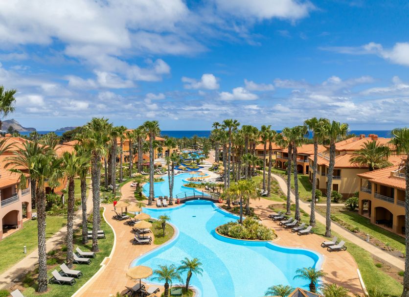 Pestana Porto Santo in Porto Santo with tropical pools, palm trees and ocean views