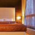 Rota Bulvar Hotel Ankara guest room with king bed, bedside lamps and large window with curtains