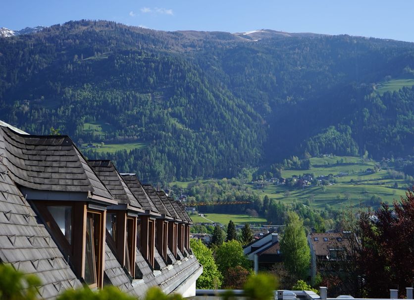 Hotel Sonne in Lienz with mountain and valley views from rooftop dormer windows