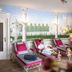 Schlosshotel Lacknerhof in Flachau spa lounge with lounge chairs and wall mural