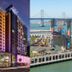 Luma Hotel San Francisco in San Francisco with illuminated exterior and Bay Bridge view
