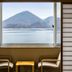 Toya Kohan Tei in Toyako room with lake and mountain view through a large window