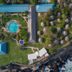 Atami Escape Resort in La Libertad with oceanfront pool, thatched huts, and rocky shoreline