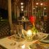 Hotel Villa Mercedes Palenque outdoor candlelit dining table with tropical garden view