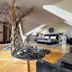 Parkhotel Luise in Bad Herrenalb lobby lounge with sculptural centerpiece, wood floors and seating