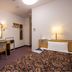 Hotel Ikedaya, Matsumoto: single room with desk, chair, mirror, and bed beside a wall lamp