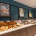 Logis Hôtel de Port d'Alon in Saint-Cyr-sur-Mer breakfast buffet with pastries, cereal dispensers and spreads