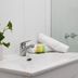 K - Town Hotel bathroom vanity with plant, sink, folded towel and glass shower in Katherine