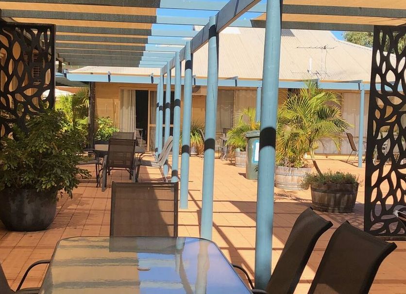 Pelican's Nest in Kalbarri with a shaded outdoor patio and seating area