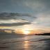 Lazy Dog Bed & Breakfast in Boracay with sunset over the beach and ocean