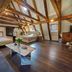 Hotel Svambersky dum attic room in Český Krumlov with exposed beams and skylight
