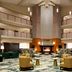 Lincolnshire Marriott Resort lobby with fireplace, multi-level balconies, and seating area in Lincolnshire
