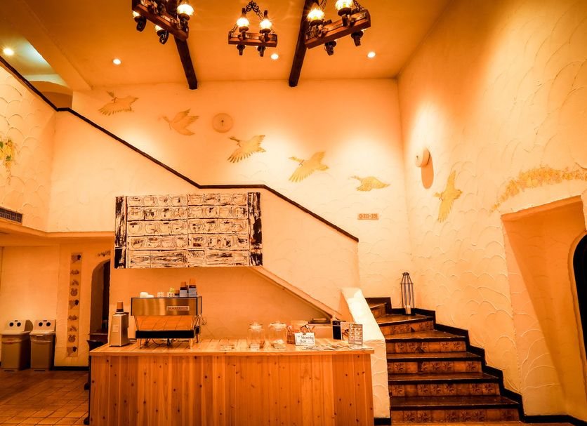 Active Life Madarao in Iiyama lobby with wooden reception desk and staircase