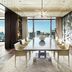 Mandarin Oriental, Tokyo dining room with city skyline views and floor-to-ceiling windows