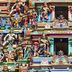 Fabhotel Prime Chennai Deluxe in Chennai with a colorful ornate temple-style facade and sculpted figures