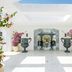 Caramel, A Grecotel Resort to Live in Adelianos Kampos, bright white lobby with floral planters and skylights