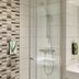 Premier Inn Aberdeen City Centre bathroom with glass shower and sink in Aberdeen