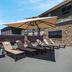 Hotel 28 Boise Airport, an Ascend Collection Hotel: rooftop terrace with lounge chairs and umbrella