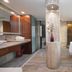 Beijing Lian Jie Hotel bathroom with freestanding tub, double vanity and glass shower in Beijing
