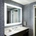 Homewood Suites by Hilton Pittsburgh-Southpointe bathroom with illuminated mirror and glass shower, Canonsburg