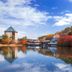 Aomoriya by Hoshino Resorts in Misawa with lakeside autumn foliage and reflections