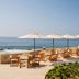 Four Seasons Resort Cabo Del Sol in Cabo San Lucas: oceanfront terrace with tables, umbrellas and sea views