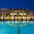 Latanya Park Resort in Bodrum at night with illuminated pool and lit resort facade