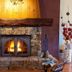 Hotel-Apartamento Rural Atxurra in Bermeo with a stone fireplace and burning wood stove