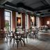 The Winery Hotel, Solna dining room with tables, chairs, large windows and wine-themed artwork