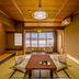 Ooedo Onsen Monogatari Wanwan Resort Yataya Shotoen in Kaga, tatami room with low table and lake view