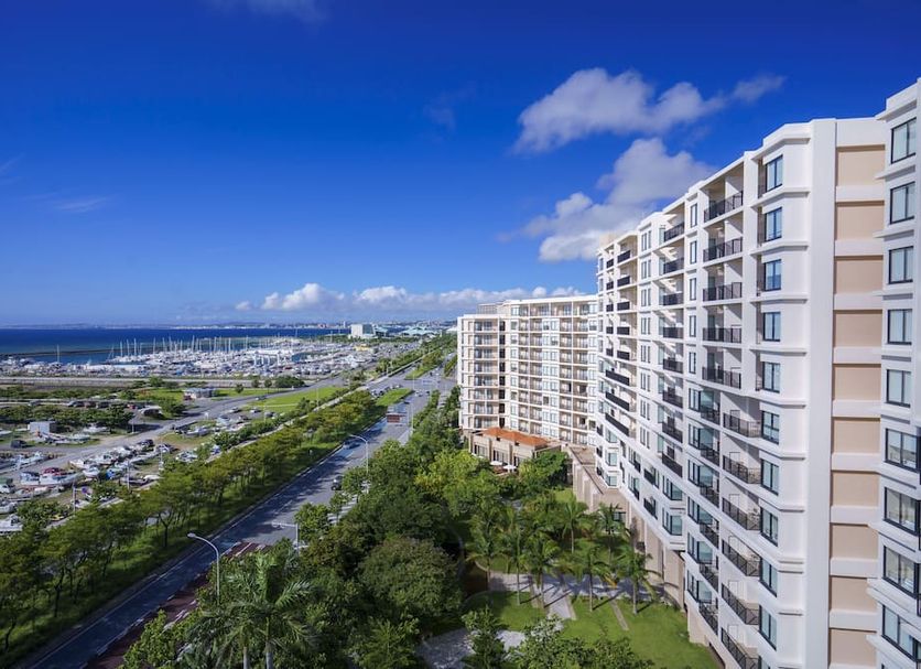 Moon Ocean Ginowan Hotel & Residence in Ginowan with ocean views and high-rise balconies