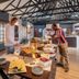 Gondwana Etosha Safari Lodge dining room in Okaukuejo with buffet table and guests