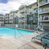 Worldmark Long Beach outdoor pool surrounded by apartment-style balconies in Long Beach
