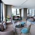 Somerset Rama 9 Bangkok lounge in Bangkok with city views, sofas, chairs and large windows