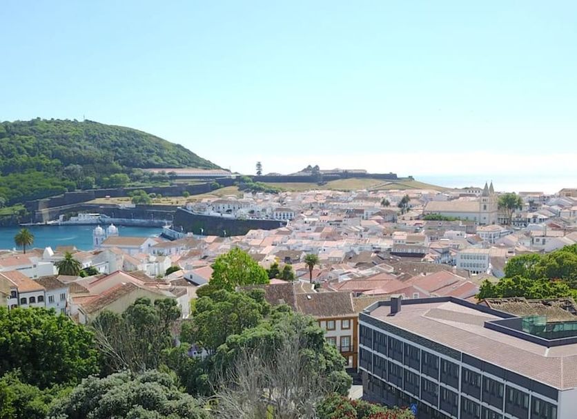Hotel Cruzeiro in Angra do Heroísmo with harbor and cityscape views from a hillside