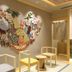 Onyado Nono Asakusa Bettei, Tokyo: colorful wall art above chairs in a lobby seating area