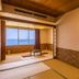 Ooedo Onsen Monogatari Kaike in Yonago, tatami room with ocean view and low seating