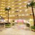 Bristol International Guarulhos lobby atrium with tall palm trees and polished marble floors in Guarulhos