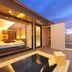 Meitei no Yado Hotel Koushien in Fuefuki: rooftop terrace with open-air bath and sunset sky