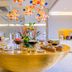 Pace Hotel Suzhou Renmin Road breakfast buffet with decorative hanging lights in Suzhou