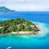 Royal Davui Island on Beqa Island, a tropical private island surrounded by turquoise lagoon and blue sea