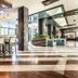 Galeon Residence & Spa lobby bar and lounge in Sunny Beach with high stools and modern seating