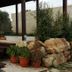 Tenuta Cavalieri in Leverano: outdoor stairway beside potted plants and landscaped rocks