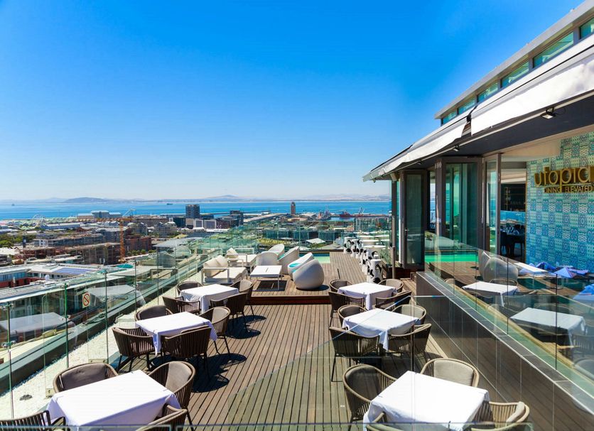 The Capital Mirage Cape Town rooftop terrace with sea and city views